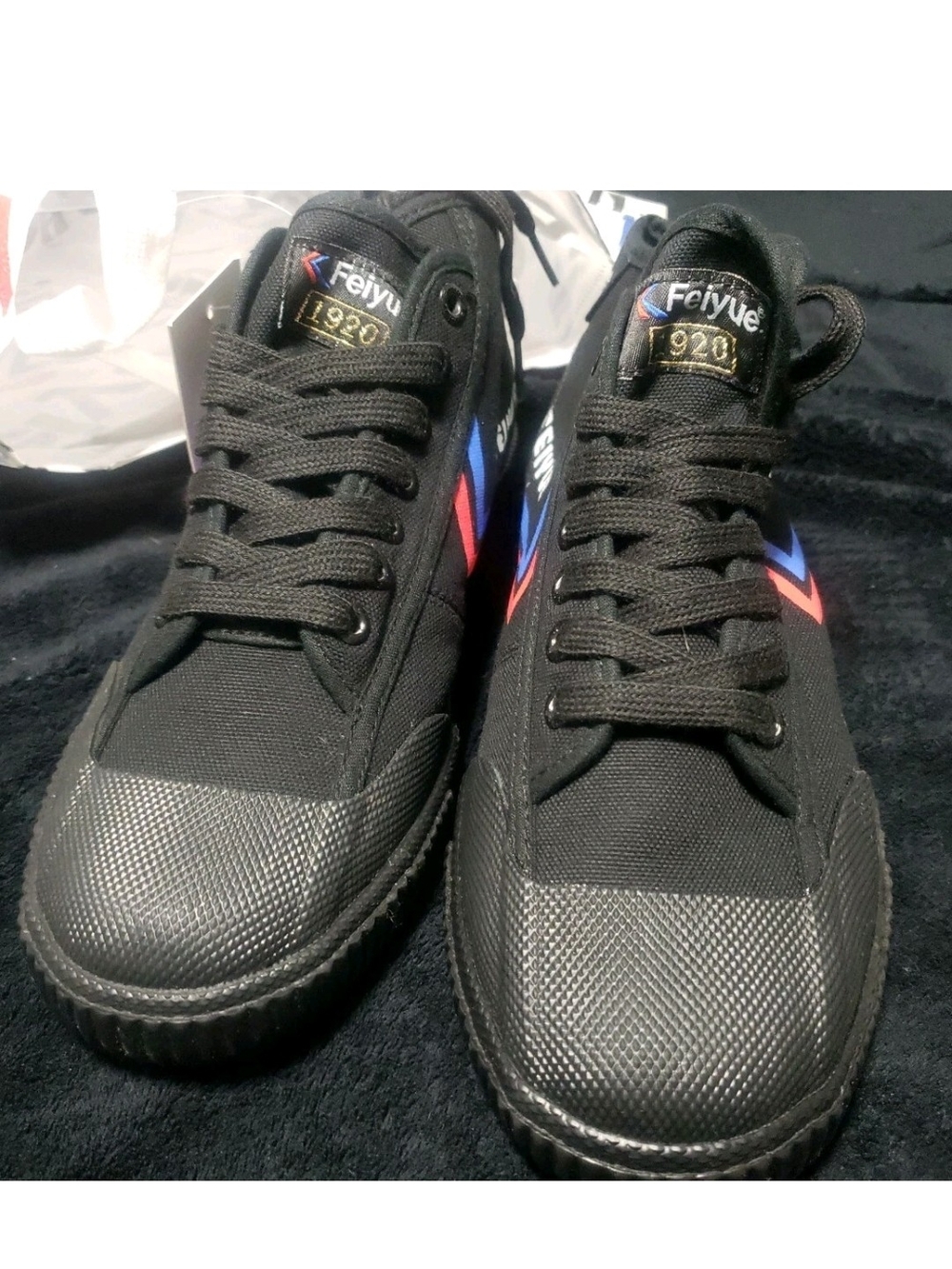 Feiyue Mens 7 Black Hightop Sneakers Walking Shoes Kung Fu Soccer Style Womens 9
